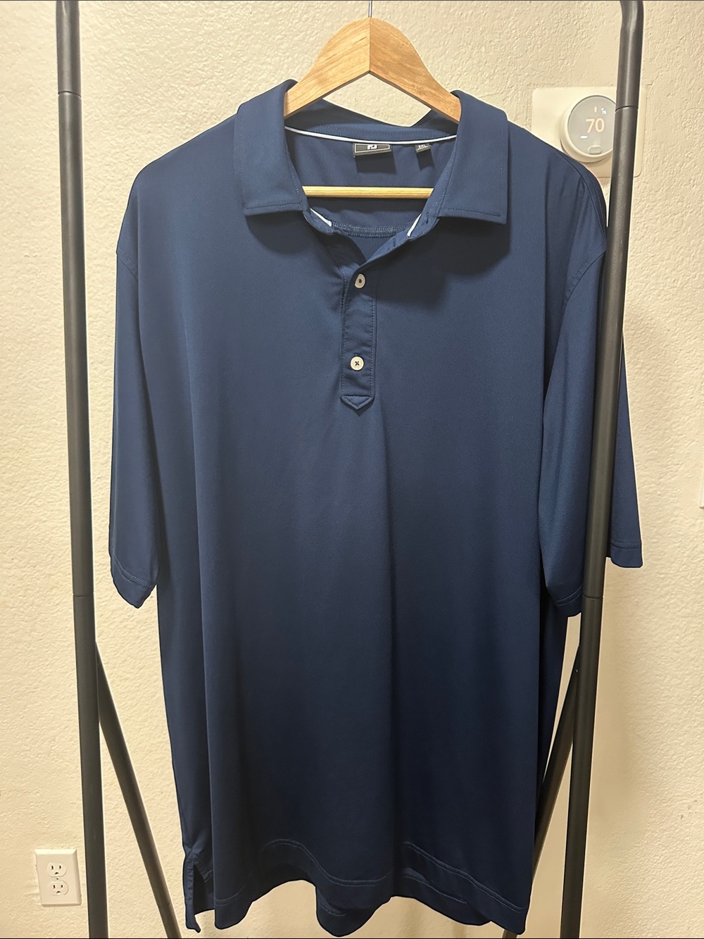FootJoy Navy Blue Short-Sleeve Polo Shirt
